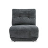 Basil - Modern Dark Grey Fabric Small Electric Recliner Chair / VGSX-22056-RCLNR-SML-EMBONY