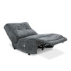 Basil - Modern Dark Grey Fabric Small Electric Recliner Chair / VGSX-22056-RCLNR-SML-EMBONY
