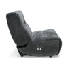 Basil - Modern Dark Grey Fabric Small Electric Recliner Chair / VGSX-22056-RCLNR-SML-EMBONY