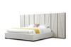 Nixa - Modern Beige Velvet + Brushed Bronze + Birch Bed + Nightstands-queen / VGVC-BD1909-BED-NS-BGE-queen-1