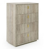 Roma - Modern Faux Travertine + Gold Chest / VGAN-ROMA-CHEST