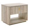 Roma - Modern Faux Travertine + Gold Nightstand / VGAN-ROMA-NS