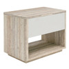 Roma - Modern Faux Travertine + Gold Nightstand / VGAN-ROMA-NS