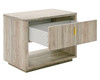 Roma - Modern Faux Travertine + Gold Nightstand / VGAN-ROMA-NS
