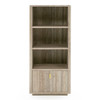 Roma - Modern Faux Travertine + Gold Bookcase / VGAN-ROMA-BOOK