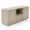 Roma - Modern Faux Travertine + Gold File Cabinet / VGAN-ROMA-FILE