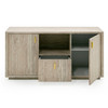 Roma - Modern Faux Travertine + Gold File Cabinet / VGAN-ROMA-FILE