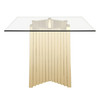 Buquet - Glam Glass + Champagne Gold Rectangular Dining Table / VGZA-T124-GLD