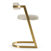 Shandra - Beige Leatherette + Gold Counter Stool / VGRH-RHS-CS-220-BGEGLD