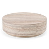 Roma - Modern Faux Travertine Round Coffee Table / VGAN-ROMA-RND-CT