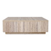 Roma - Modern Faux Travertine Square Coffee Table / VGAN-ROMA-SQR-CT
