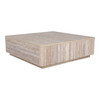 Roma - Modern Faux Travertine Square Coffee Table / VGAN-ROMA-SQR-CT