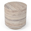 Roma - Modern Faux Travertine Round End Table / VGAN-ROMA-RND-ET