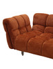 Jacinda - Modern Burnt Orange Fabric Right Facing Sectional Sofa + 2 Yellow Pillows / VGEV-23106-ORG-RAF
