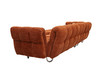 Jacinda - Modern Burnt Orange Fabric Left Facing Sectional Sofa + 2 Yellow Pillows / VGEV-23106-ORG-LAF
