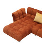 Jacinda - Modern Burnt Orange Fabric Left Facing Sectional Sofa + 2 Yellow Pillows / VGEV-23106-ORG-LAF