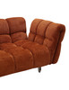 Jacinda - Modern Burnt Orange Fabric Left Facing Sectional Sofa + 2 Yellow Pillows / VGEV-23106-ORG-LAF