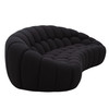 Yolonda - Modern Curved Black Fabric Sofa / VGEV-2126C-SOFA-BLK