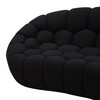 Yolonda - Modern Curved Black Fabric Loveseat / VGEV-2126C-LOV-BLK