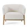 Giselle - Mid-Century Modern Off-White Fabric Accent Chair / VGKK-KF.A2087-NAT