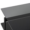 Conley - Mid-Century Modern Grey Glass + Black Ash Coffee Table / VGDWJ5934