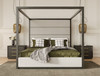 Manhattan - Contemporary Canopy Grey Bed -eastern / VGMA-BR-127-BED-EK