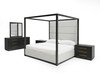 Manhattan - Contemporary Canopy Grey Bed -eastern / VGMA-BR-127-BED-EK