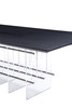 Inverness - Contemporary Black Oak + Acrylic Dining Table / VGVCT2259-DT