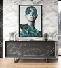 Hawick - Contemporary Dark Grey + Abstract White Paint Buffet / VGVCG2172-GRY