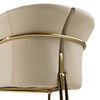 Renfew - Modern Beige Vegan Leather + Champagne Gold Dining Chair / VGVCB2278-BGE