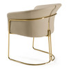Renfew - Modern Beige Vegan Leather + Champagne Gold Dining Chair / VGVCB2278-BGE