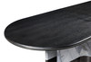 Renfew - Modern Black Oak + Faux Marble Oval Dining Table / VGVCT2203-DT