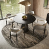Calexico - Contemporary Black Wave Glass Round Dining Table / VGGMDT-1717