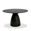 Calexico - Contemporary Black Wave Glass Round Dining Table / VGGMDT-1717