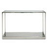 Braxton - Contemporary Clear Wave Glass Console Table / VGGMST-1676-CON