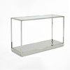 Braxton - Contemporary Clear Wave Glass Console Table / VGGMST-1676-CON