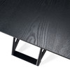 Elkhorn - Glam Black Ash + Stainless Steel 126" Dining Table / VGGMDT-1599