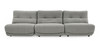 Basil - Modern Grey Fabric Large Sofa With 3 Electric Recliners / VGSX-BASIL-GRY-3PC