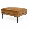 Jacoba - Modern Camel Leather Rectangular Ottoman / VGKK-KF-2620-ROT-CML