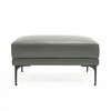 Jacoba - Modern Dark Grey Leather Rectangular Ottoman / VGKK-KF-2620-ROT-DKG