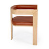 Oshana - Modern Rust Leatherette + White Oak Dining Chair / VGMA-MI-1206