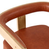 Oshana - Modern Rust Leatherette + White Oak Dining Chair / VGMA-MI-1206