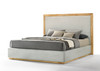 Eastern King Nova Domus Santa Barbara - Modern Grey Fabric + Natural Bed / VGMABR-152-BED-EK