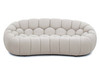 Yolonda - Modern Curved Beige Fabric Loveseat / VGEV2126C-LOVE-C-01