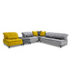 Mikado - Italian Modern Grey + Yellow Fabric Modular Sectional Sofa / VGFTMIKADO