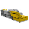 Mikado - Italian Modern Grey + Yellow Fabric Modular Sectional Sofa / VGFTMIKADO