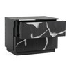 Aspen - Modern Matte Brown Ash & Silver Nightstand / VGVCN1801-NS