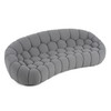 Yolonda - Modern Curved Light Grey Fabric Sofa / VGEV2126C-SOFA-C-07