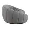 Yolonda - Modern Curved Light Grey Fabric Sofa / VGEV2126C-SOFA-C-07