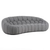 Yolonda - Modern Curved Light Grey Fabric Sofa Set / VGEV2126C-SET-C-07